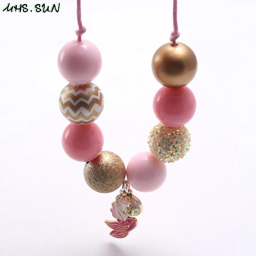 Служба. Солнце подвеска в виде русалки бусины ожерелье для маленьких девочек