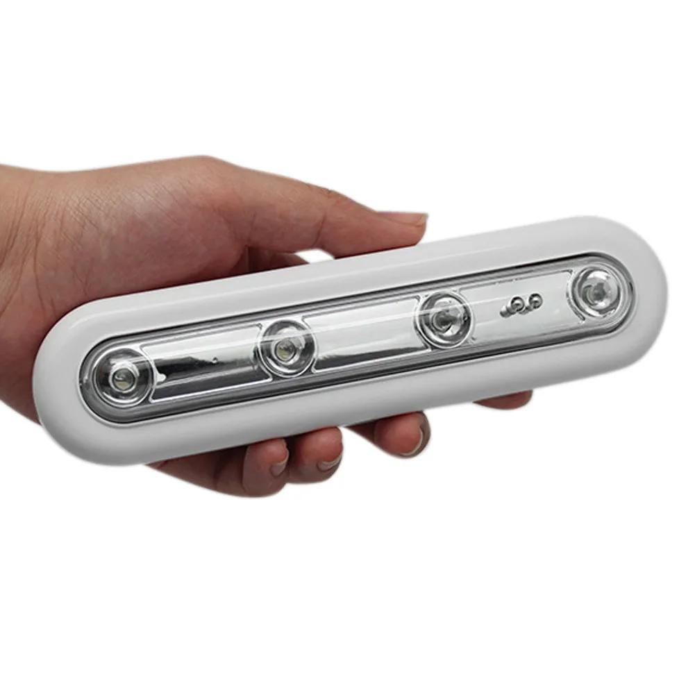 Беспроводной сенсорный сенсор 4 светодиодных ночника лампа для шкафа гаража