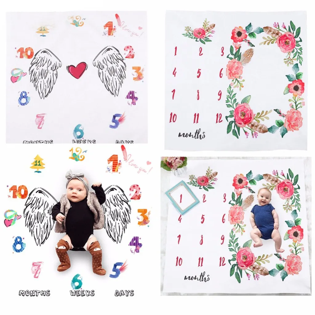 Одеяло для новорожденных из органического муслина милый цветок пеленка