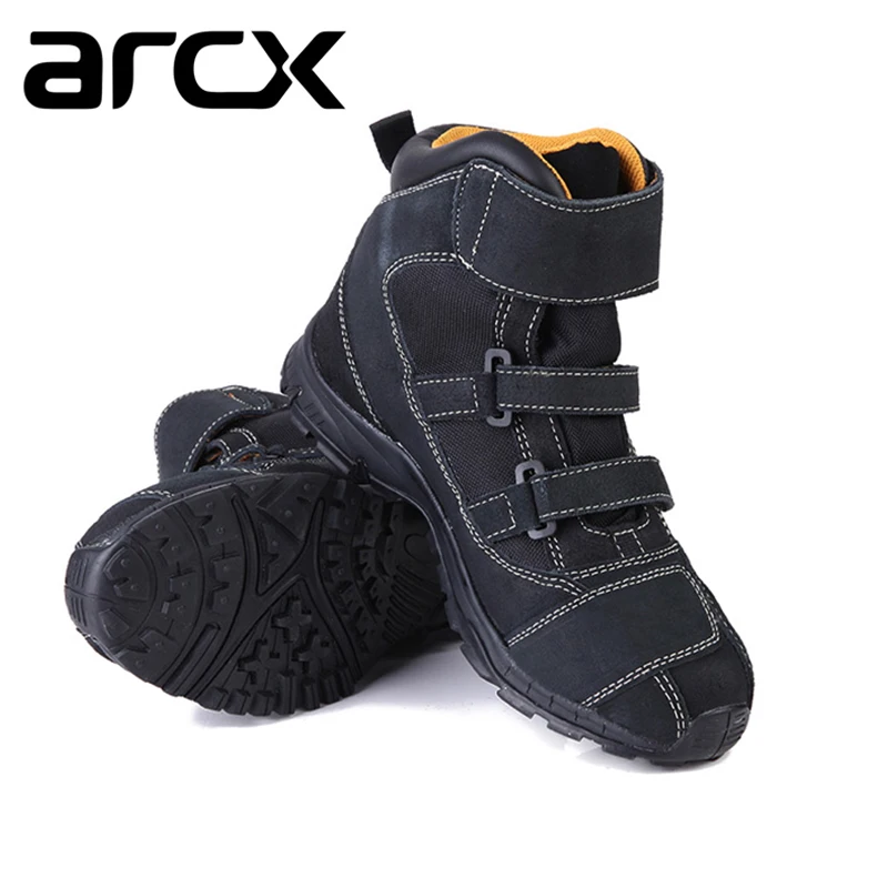 Men's Motorcycle Suede Leather boot Boots Waterproof Motorbike Racing shoes Chopper Cruiser Touring Riding Hiking boots L60008 |