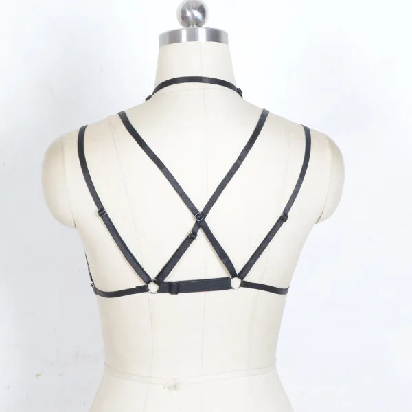 Новинка 2016 бесплатная доставка жгут Харадзюку готический черный топ на