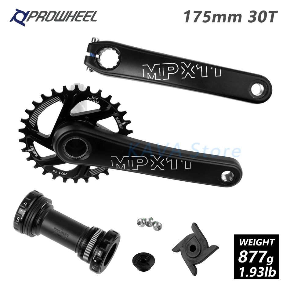 175 Black 30T and BB MTB велосипед для горного велосипеда костюм с каретка BB 170/175 мм узкая широкая цепь из колец цепь 30/32/34/36/38T Crank Звездочка для SRAM GXP - Цвет: 175 Black 30T and BB
