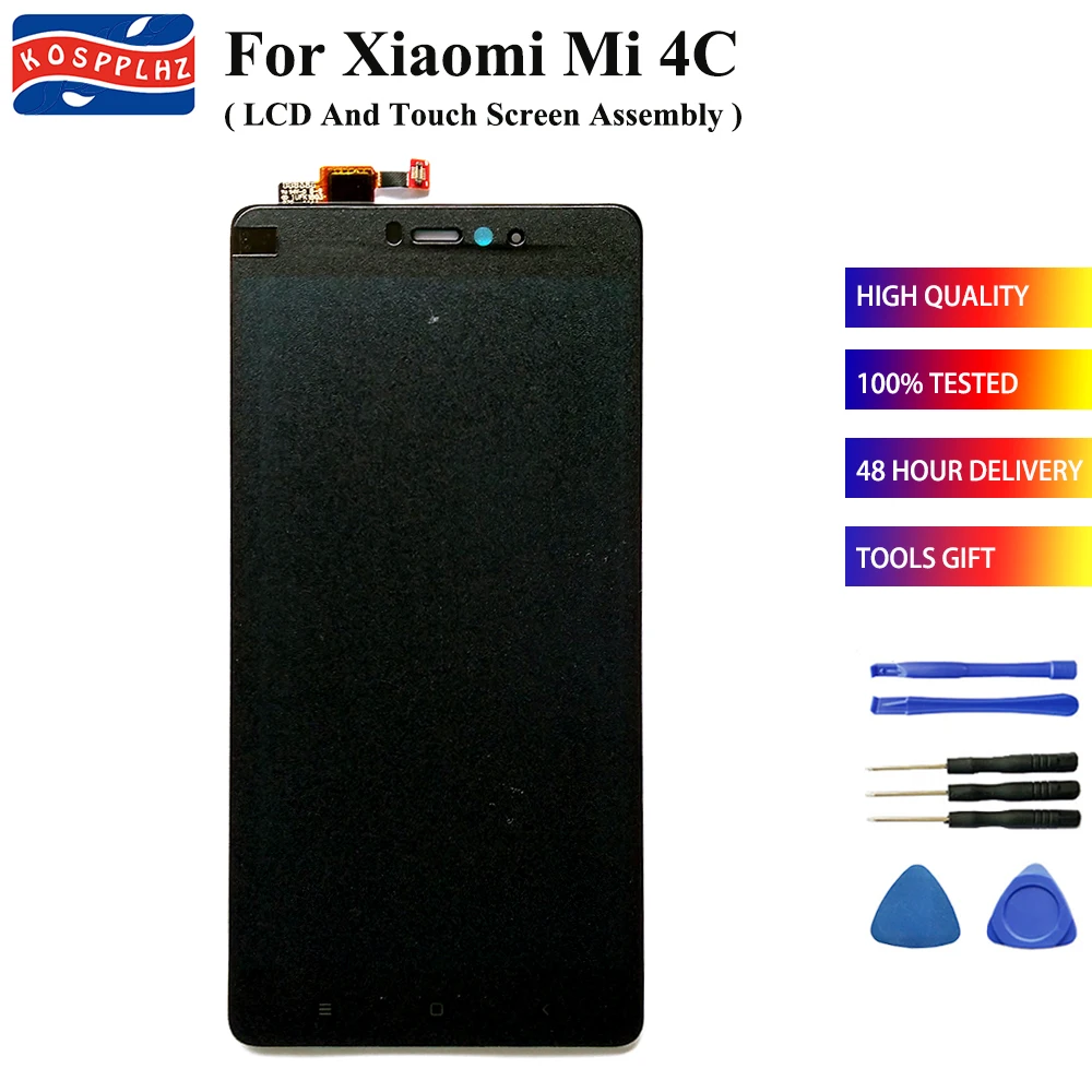 New 5.0 '' For XIAOMI Mi4 LCD DIsplay Touch Screen Digitizer Assembly for Xiaomi Mi4c Mi 4c M4c + tools &amp Tape | Мобильные