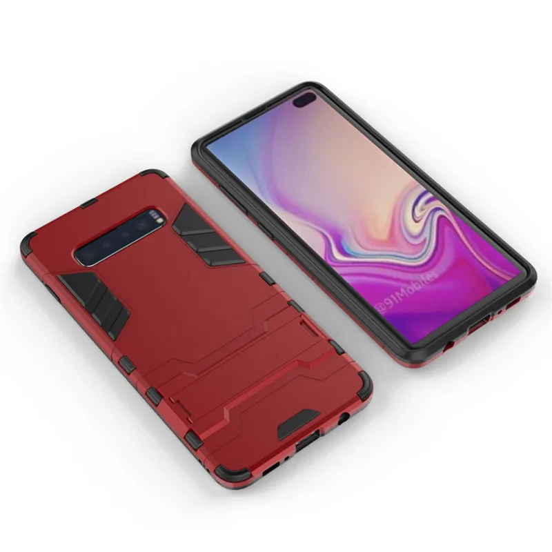 Kick stand Armor Anti Shock proof Phone Coque Holder Back Case For Samsung Galaxy M10 A30 A50 S10 Plus S10e Note9 S9 A9 2018+ |