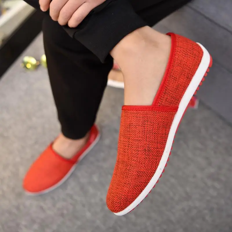 2019 Hot Sale Men Casual Shoes Summer White Canvas Espadrilles Soft Driving Slip On Mens Flats | Обувь