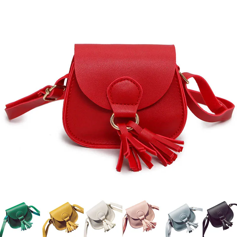 

New Fashion Mini Women Shoulder Bag Ladies' PU Leather Handbag Solid Color Tassels Decoration Travel Girls Messenger Bags Bolsa