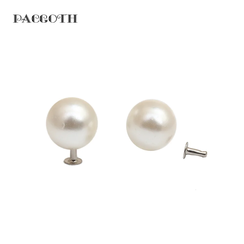 Акриловые круглые белые заклёпки PACGOTH сумки для рукоделия декоративные детали и