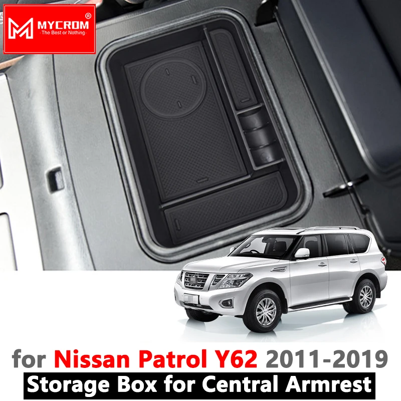 Подлокотник коробка для хранения автомобиля Органайзер аксессуары Nissan Patrol Y62 2011