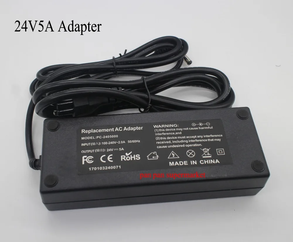 24v 5a 120w Светодиодный светильник трансформатор ac100-240v к dc24v адаптер питания для