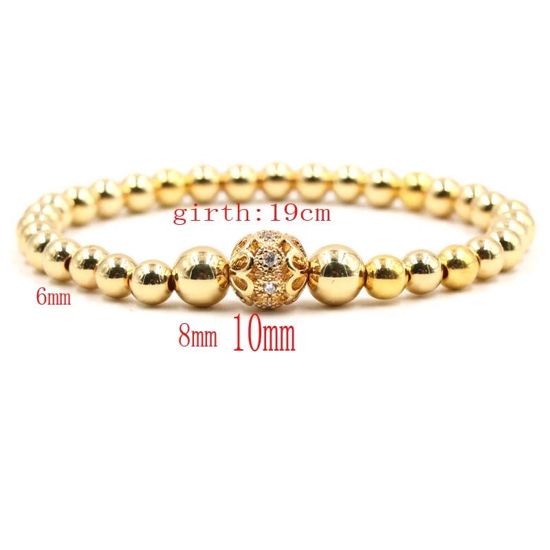 MOREON новый импортный Браслет Микро-инкрустированный циркониевый фонарик шар 6 мм