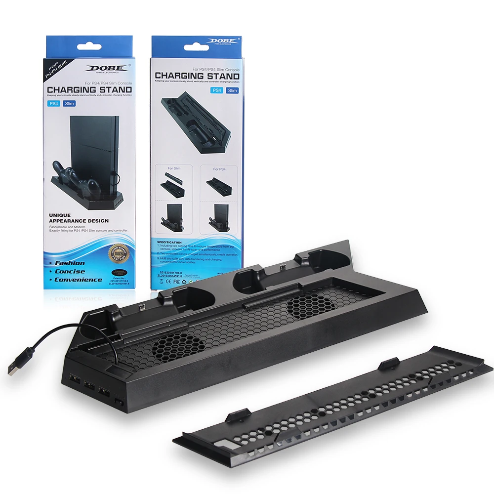 Подставка для PS4/PS4 SLIM вертикальная подставка консоли с охлаждением двойной