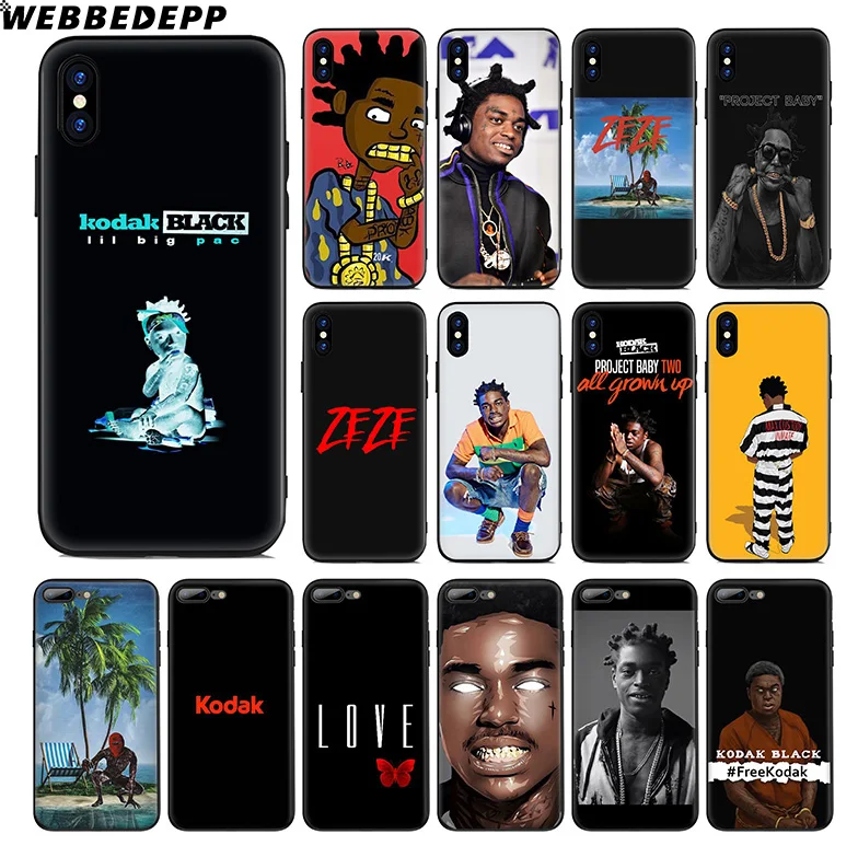WEBBEDEPP Kodak черный рэп Мягкий силиконовый чехол для Apple iPhone 11 Pro Xr Xs Max X или 10 8 7 6 6S Plus 5