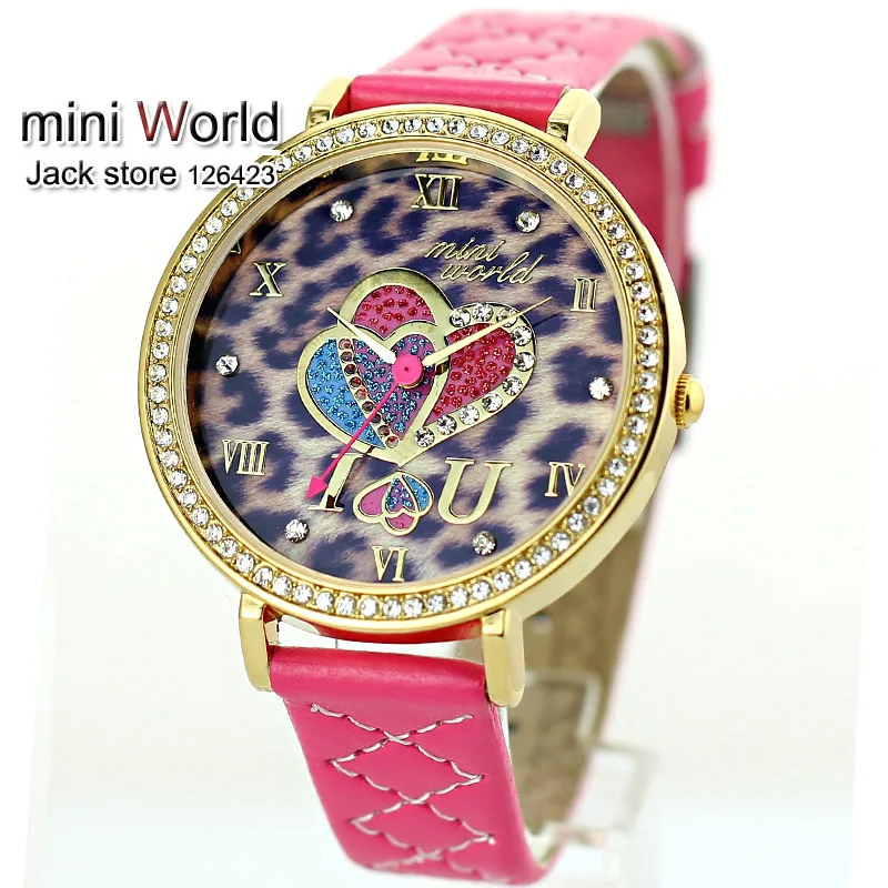Браслет часы женщины розовое золото южная корея MiNi аутентичные в форме сердца
