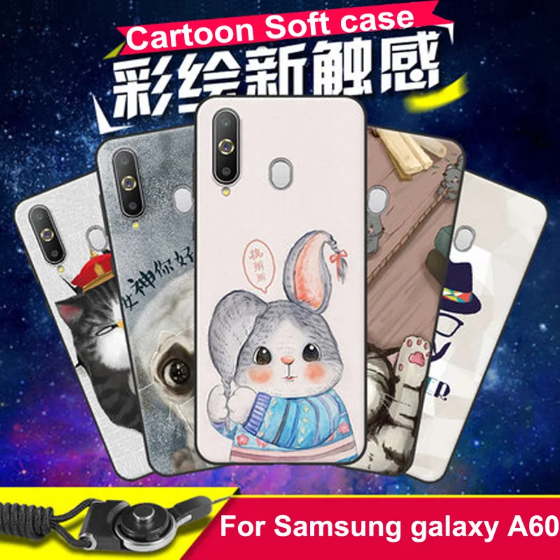 Чехол для Samsung galaxy A60 SM-A6060 6,3 дюйма, мультяшный мягкий чехол для телефона Samsung A60 A 60 A606 A6060 A606F, чехол, задняя крышка