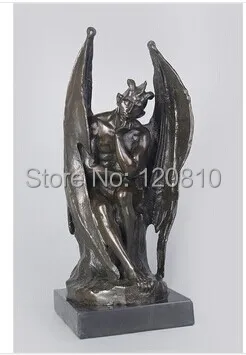 Западная скульптура Афины миф Бронзовая статуя Люцифера Статуэтка падшие ангелы