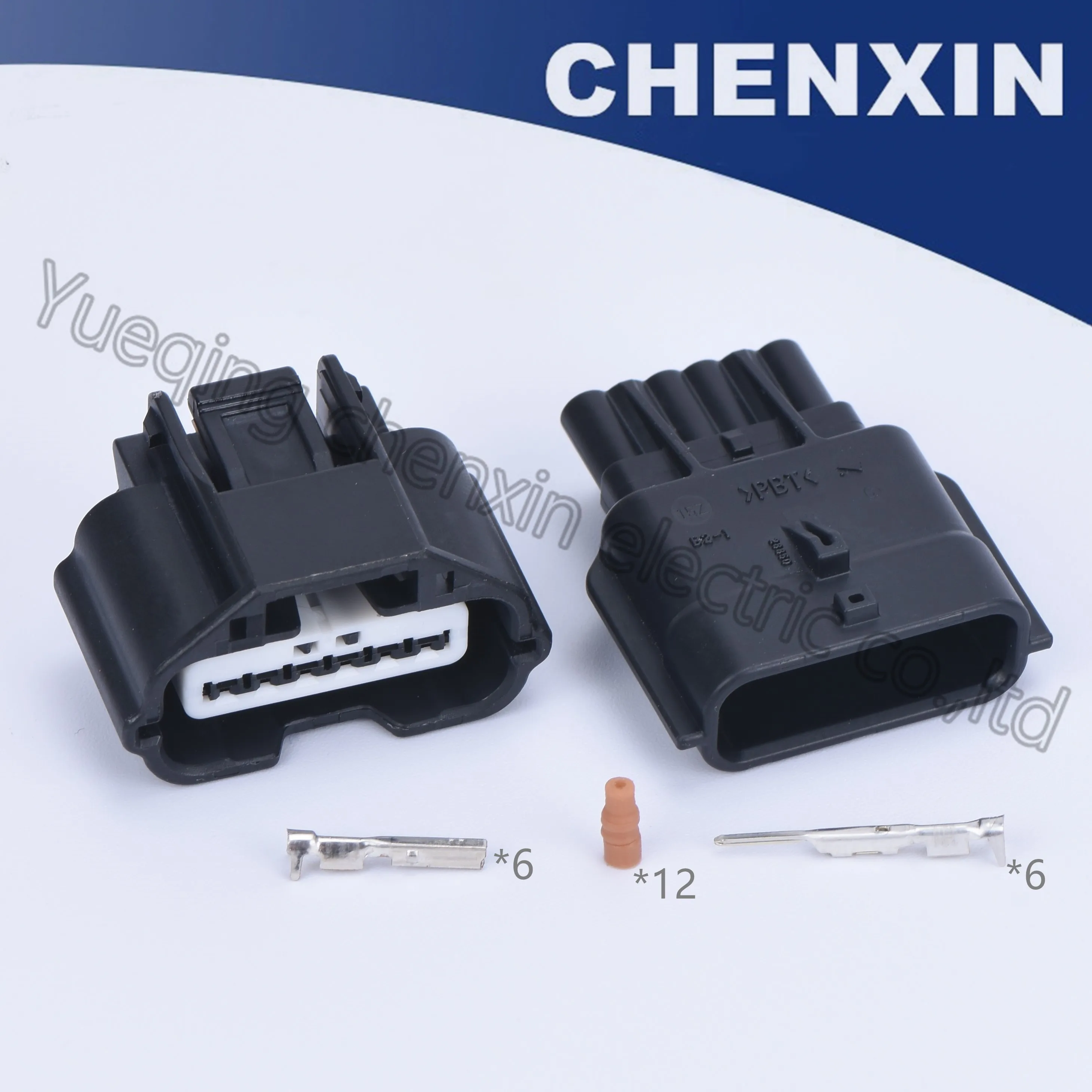 

Black 6 pin car waterproof auto connector (black zip)female and male 0.6,including terminals and seal waterproof plugging