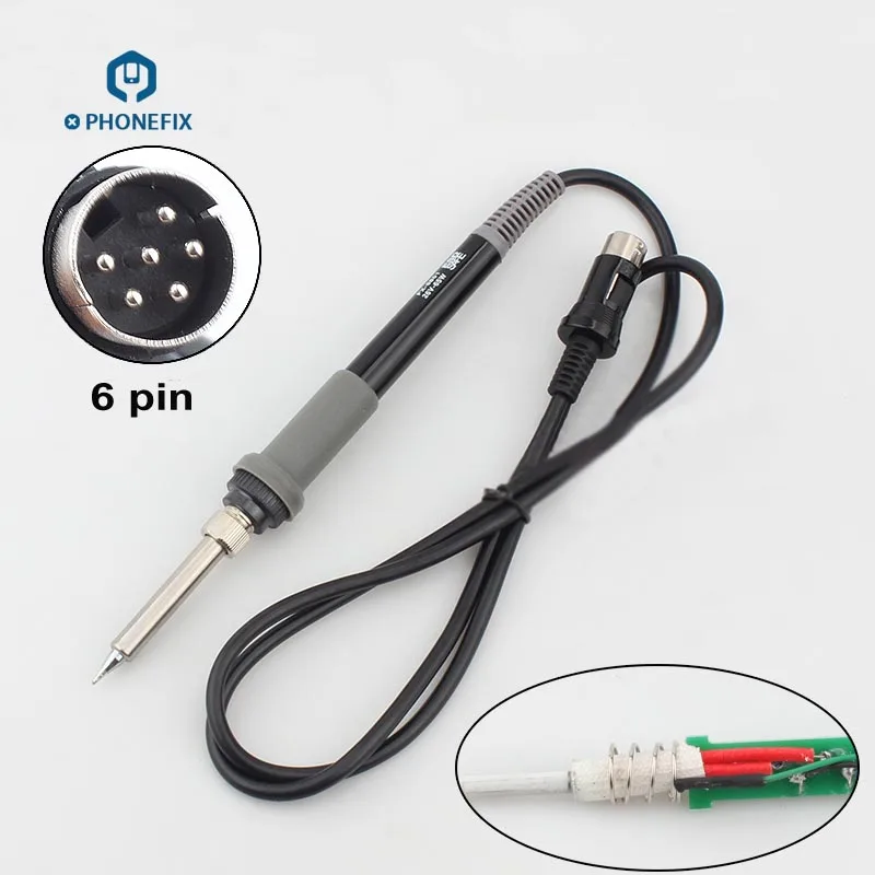 Фото VIPFIX OEM паяльник ручка Замена для hakko FX-888 FX-888D паяльник ручка с бесплатными наконечниками для пайки №2