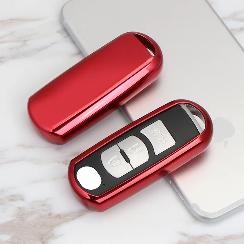 Мягкий ТПУ автомобильный чехол для брелка с ключом защита Mazda 2 mazda 3 5 6 CX-3 CX-4 CX-5 CX-7