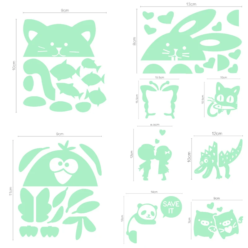 1 шт. флуоресцентная резная подсветка для спальни ванной гостиной|Наклейки на