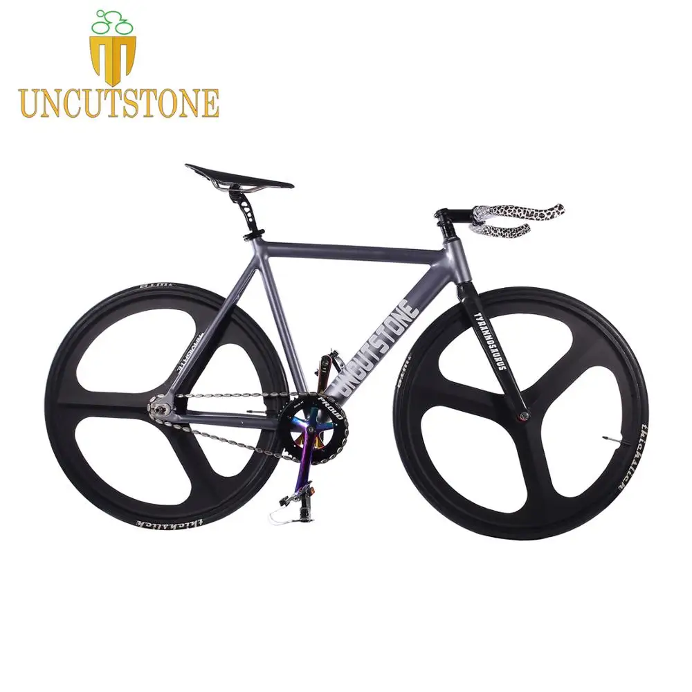 TRACK Bike 54CM DIY 700C Fixie frame Aluminum alloy Fixed Gear Bike Track Bicycle Magnesium Alloy wheel