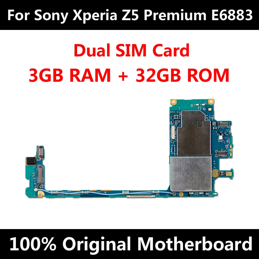 Оригинальная материнская плата для sony Xperia Z5 Premium E6883 32GB Dual SIM Заводская разблокированная материнская плата с чипами ОС Android