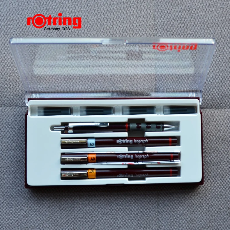 Немецкая оригинальная игольчатая ручка rotring, набор, JUNIOR, простая, может быть заполнена чернилами, классический набор ручек для рисования 01 03 05, набор