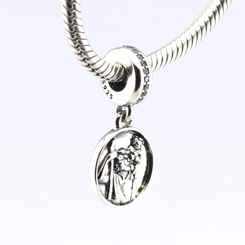 

CKK 925 Sterling Silver Jewelry Guardian OF Travel Original Charms DIY Beads Fits Bracelets For Jewelry Making
