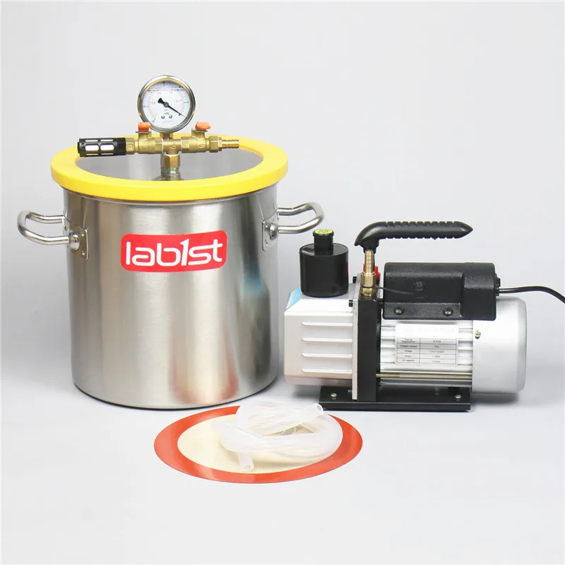 3 2 галлон (12.3L) вакуумной камере комплект с 5 CFM (1.4L/s) 110V вакуумная помпа для