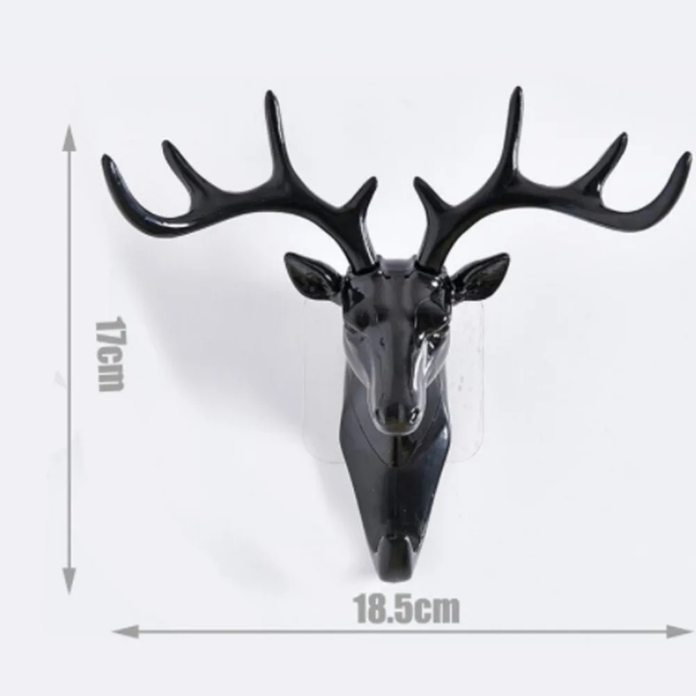 Deer Head Wall Hanger Hook Self Adhesive Clothing Display Racks Coat Room Decor Bag Keys Sticky Holder | Дом и сад