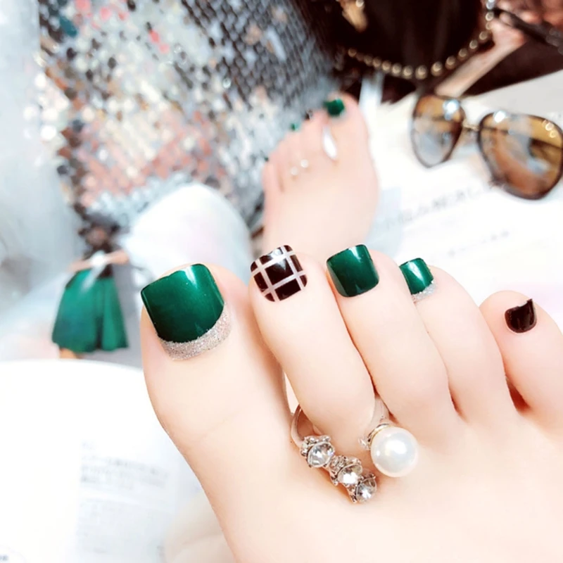 24 шт. искусственные Акриловые французские фотообои декор J89 темно зеленые