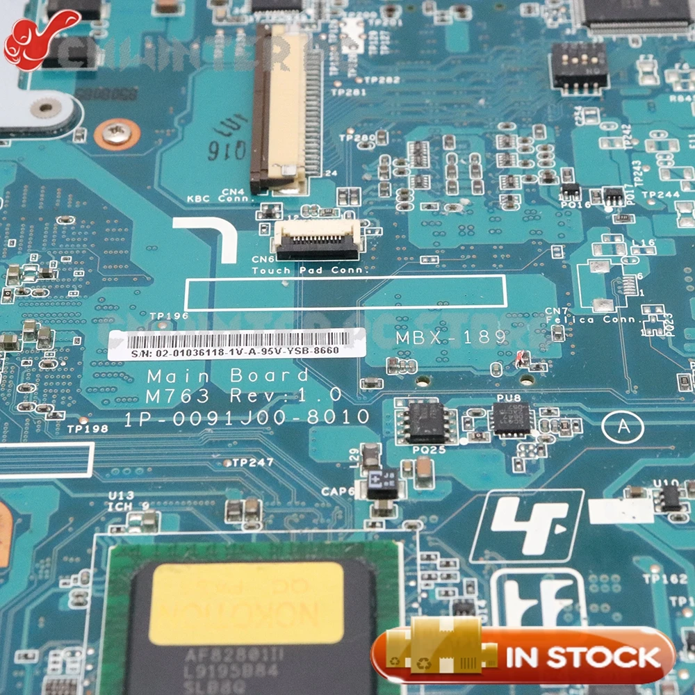 NOKOTION материнская плата для ноутбука Sony VGN NW серии M763 1P 0091J00 8010 A1727021A MBX 189 основная