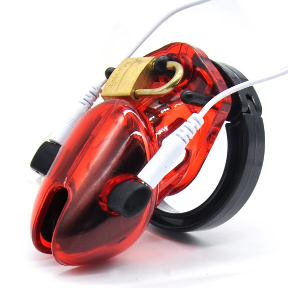 Электро Блокировка Estim Мужской целомудрие клетка для взрослых секс игры пенис