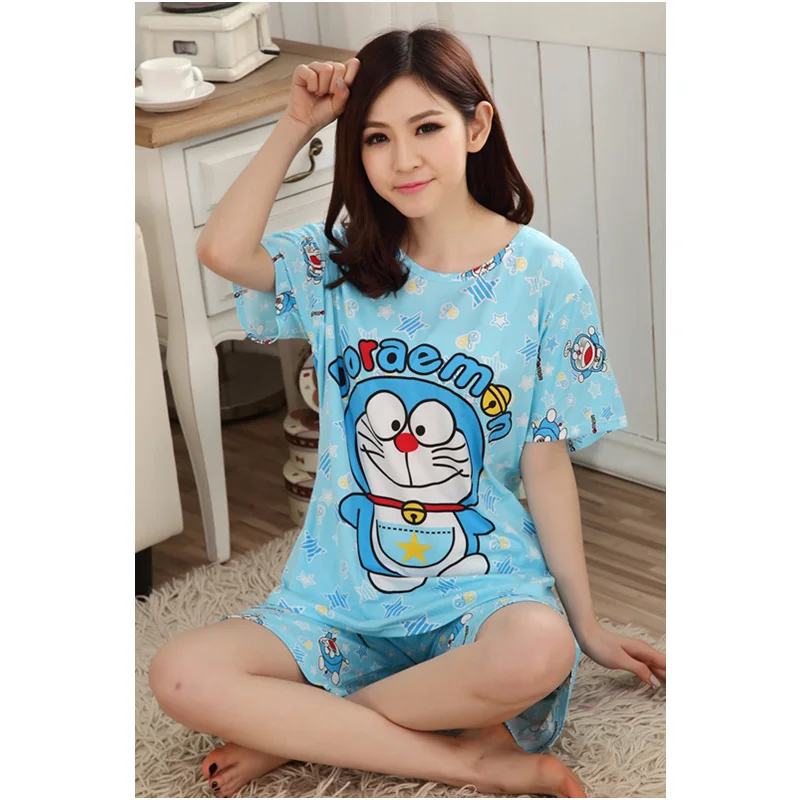 Джингл кошки пижамный комплект Женский Мопс печати 2 шт. укороченный топ + шорты