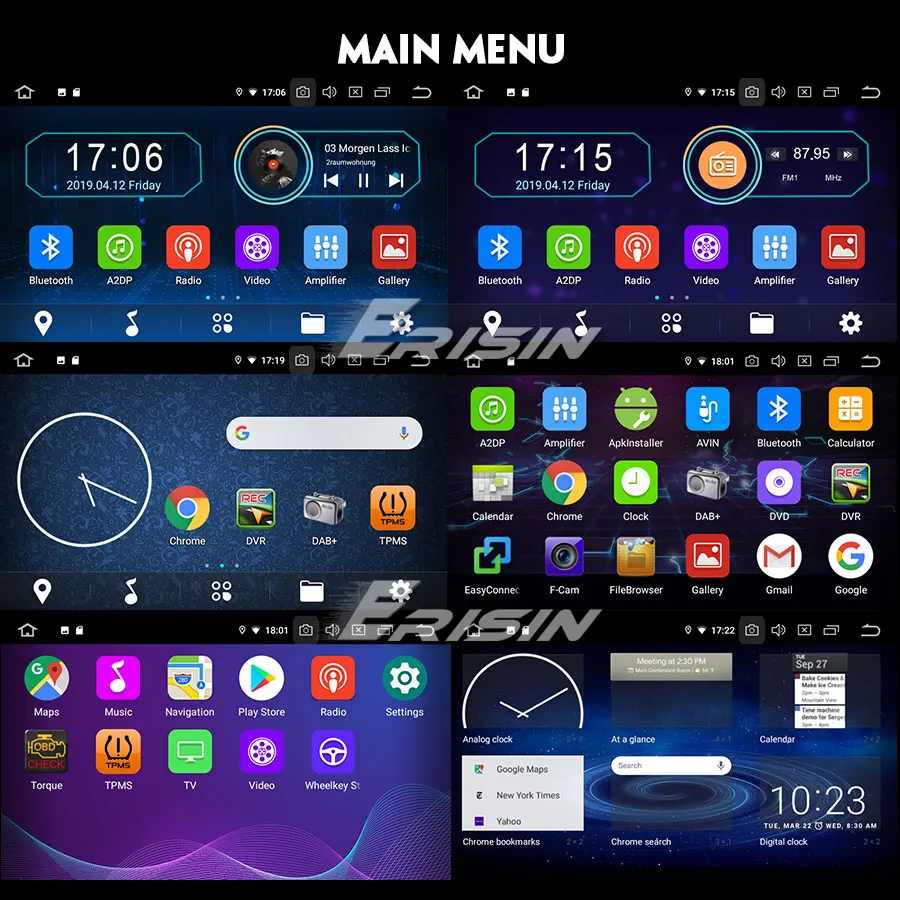 Erisin ES4971F " Android 9,0 Авторадио gps DAB+ WiFi OBD2 TPMS 4G DTV CD Bluetooth для Fiat Bravo