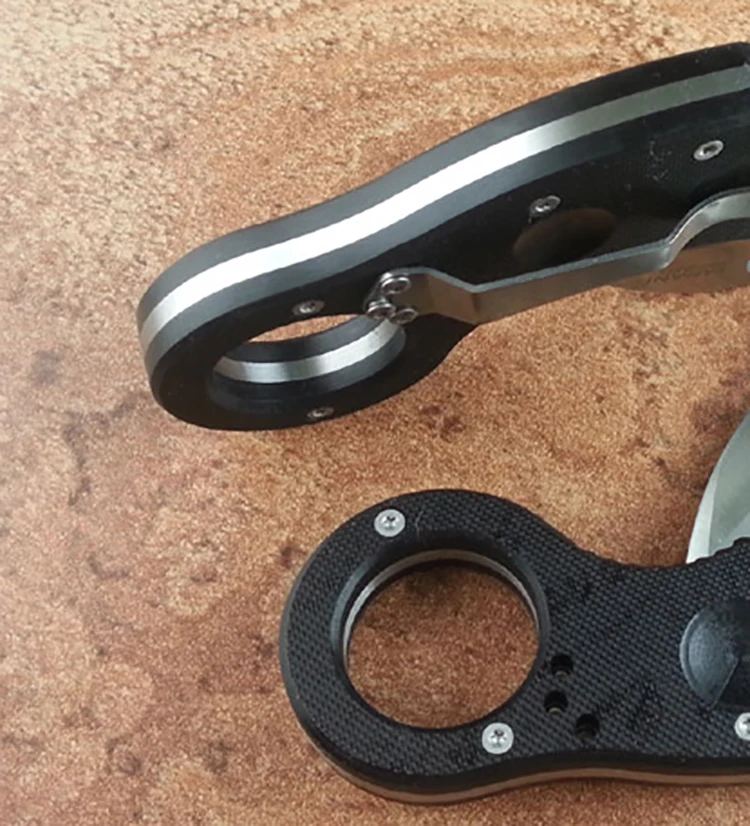 Нож karambit G10 с ручкой, высокое качество, AUS-8, практический нож, инструмент для повседневного использования, для кемпинга, выживания, разведка, карманный складной нож