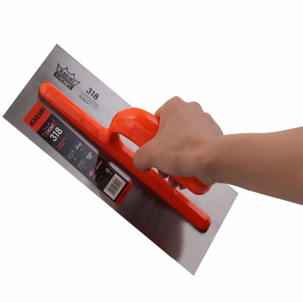 KSEIBI 28x12cm штукатурный чистовой шпатель стальное лезвие ABS пластиковая ручка зубчатый квадрат 12x12mm отделка#281980