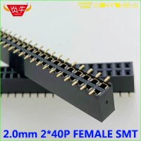 2,0 мм Шаг 1X40P 40PIN разъем однорядные разъемы вертикальный штыревой разъём SMT выдерживает высокие температуры позолоченные