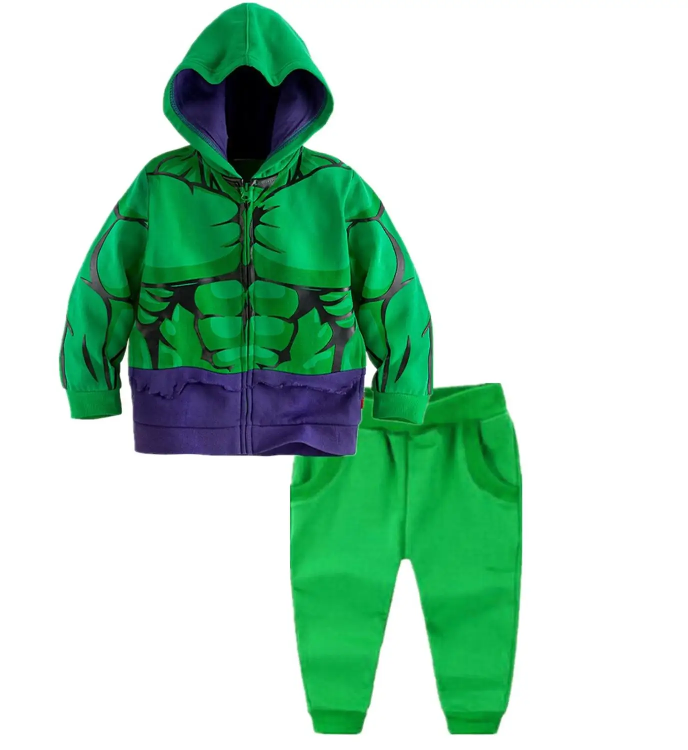 set green Новинка года, комплект одежды для детей «мстители», толстовки с капюшоном «Железный человек» толстовка для мальчиков, пальто+ штаны детская верхняя одежда из 2 предметов, одежда для мальчиков спортивный костюм - Цвет: set green