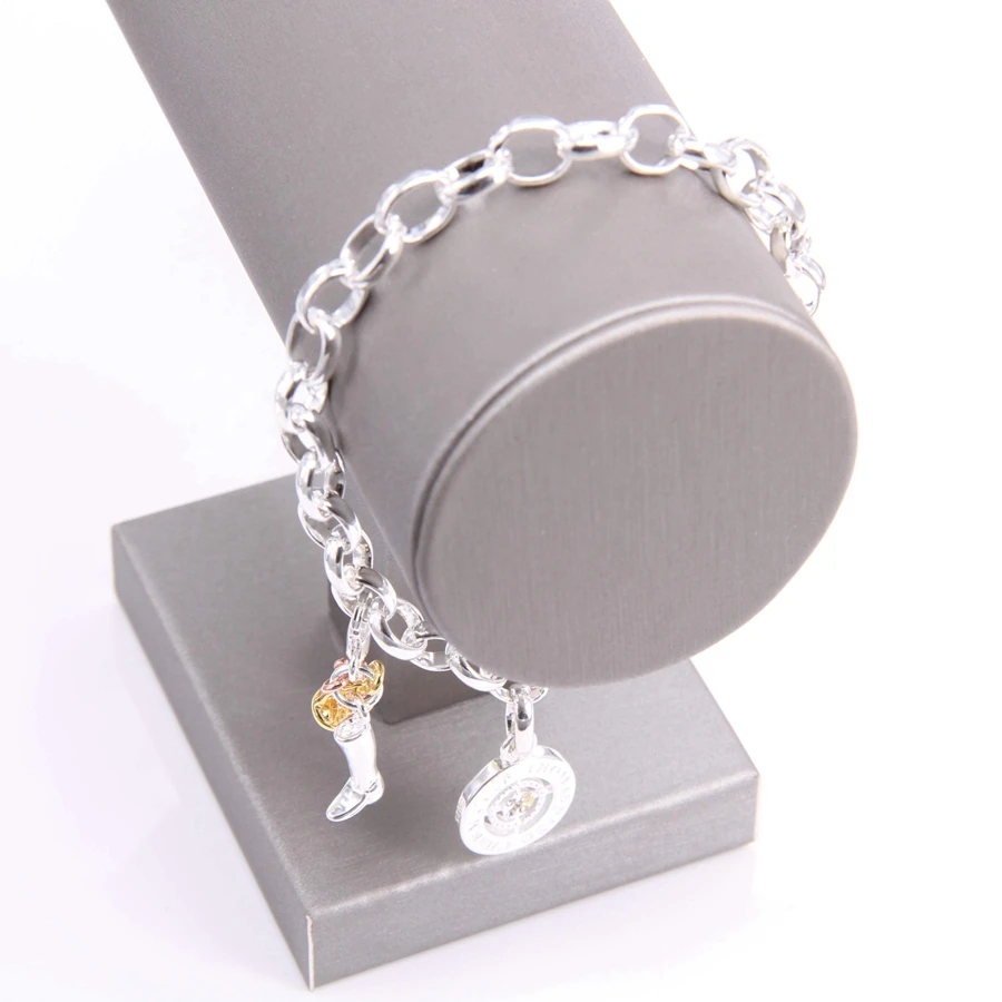 Hemiston Томас стиль база ссылка браслет с цирконом талисманы, Glam ювелирные изделия душа подарок для женщин TS B274