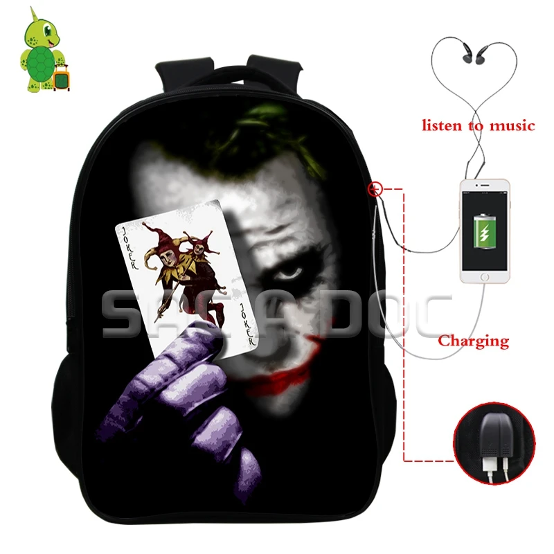 Рюкзак The Dark Knight для подростков Многофункциональный школьный портфель мальчиков