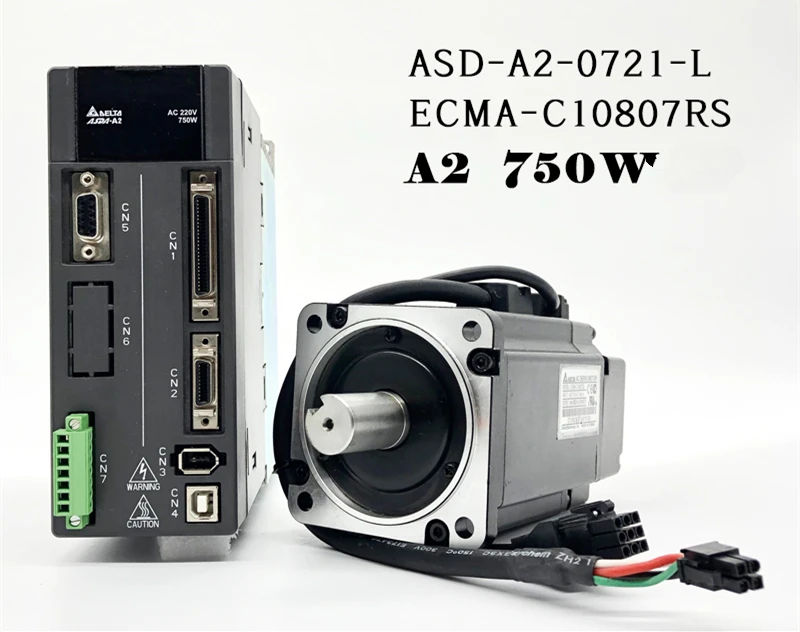 ECMA C10807RS + ASD A2 0721 L AC Серводвигатель 0.75kw 750W 3000rpm 2.39Nm 80 мм Рамка|frame saw|driver earphonesframe open |