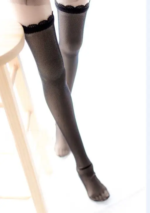 black D01-P298, детские игрушки ручной работы, 1/3, 1/4, аксессуары для кукол, BJD/SD куклы, сексуальные черные чулки, носки до бедер, 1 шт - Цвет: black