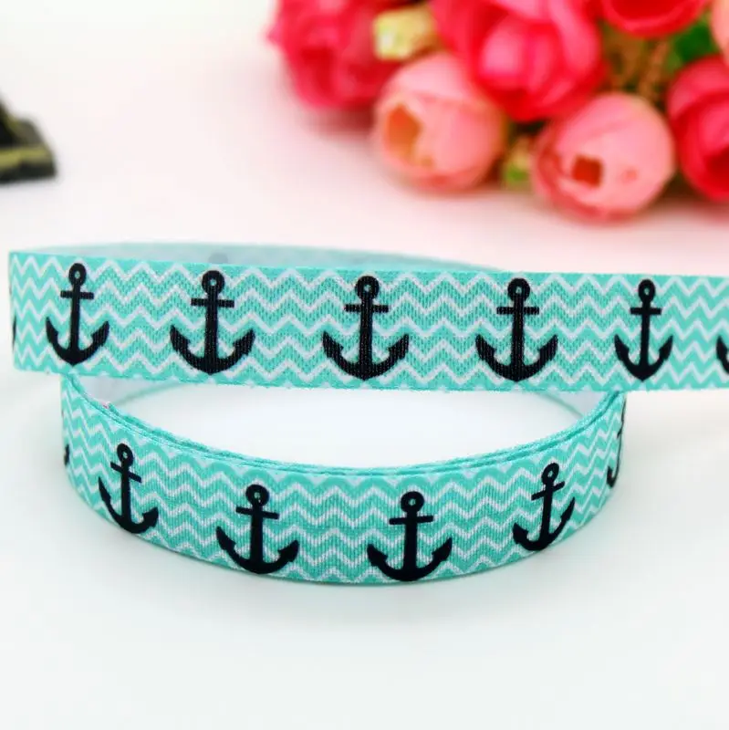 Повязка на голову с принтом морской собаки 5/8 дюйма|fold elastic|anchor foeprinted foe elastic |