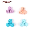 Бусины TYRY.HU из натурального дерева, круглые 16 мм, смешанный шарик ручной работы, ювелирные изделия сделай сам, ожерелье, Прорезыватель для зубов, браслет, бусины, 30 шт.