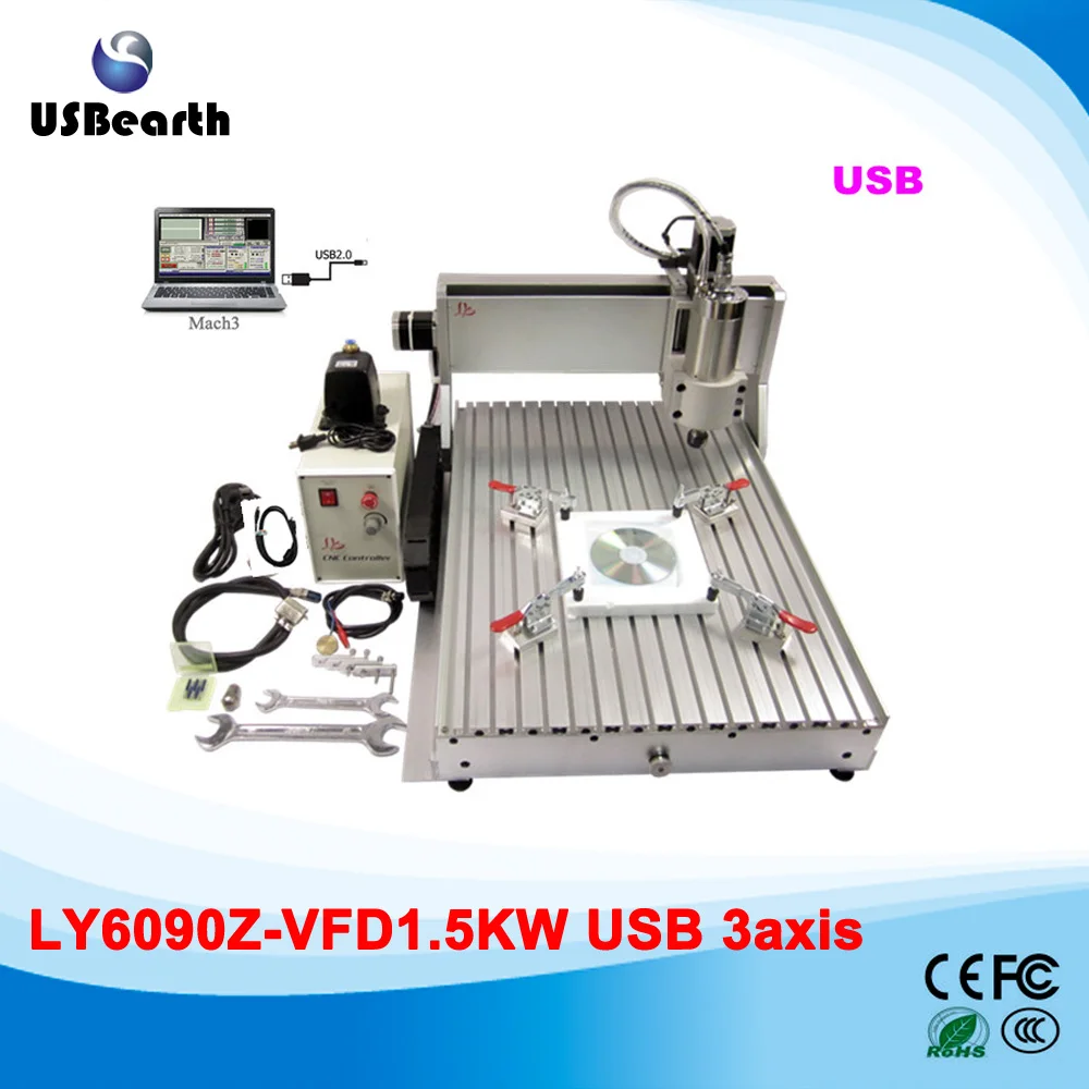 Высокая Скорость Китай деревообрабатывающего станка порт usb 6090 с ЧПУ 1.5kw водяным