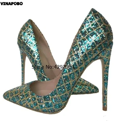 2018 Весенние новые модные разноцветные свадебные туфли с блестками Серебристые