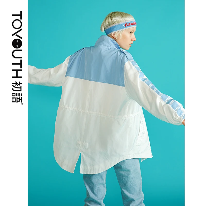 Toyouth новый плюс Размеры свободные BF Стиль Тренч для Для женщин Chic дамы пальто