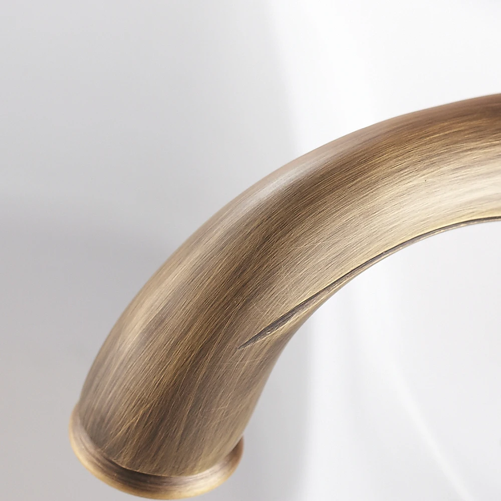 Античный латунный классический смеситель для раковины в ванную комнату кран