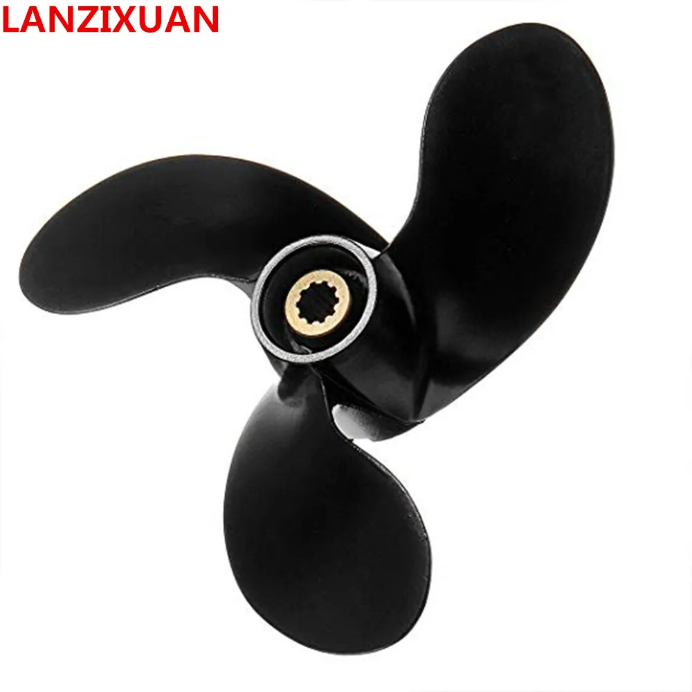 

Aluminum Alloy Propeller for Suzuki 2.5hp DF2.5 outboard motors A520 7 3/8 x 5 3/8 58110-97JA0-019,10 splines