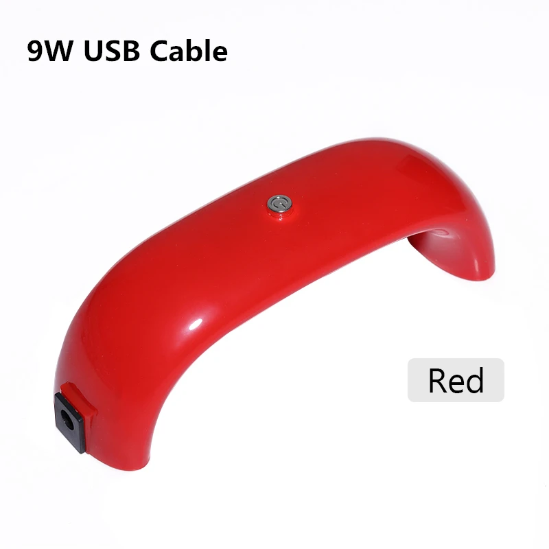 9W USB Cable Red Сушилка для ногтей BORN PRETTY, СВЕТОДИОДНЫЙ УФ-светильник для ногтей, USB лампа для маникюра, ЖК-дисплей, сушка, Гель-лак для ногтей, инструмент для дизайна ногтей - Цвет: 9W USB Cable Red